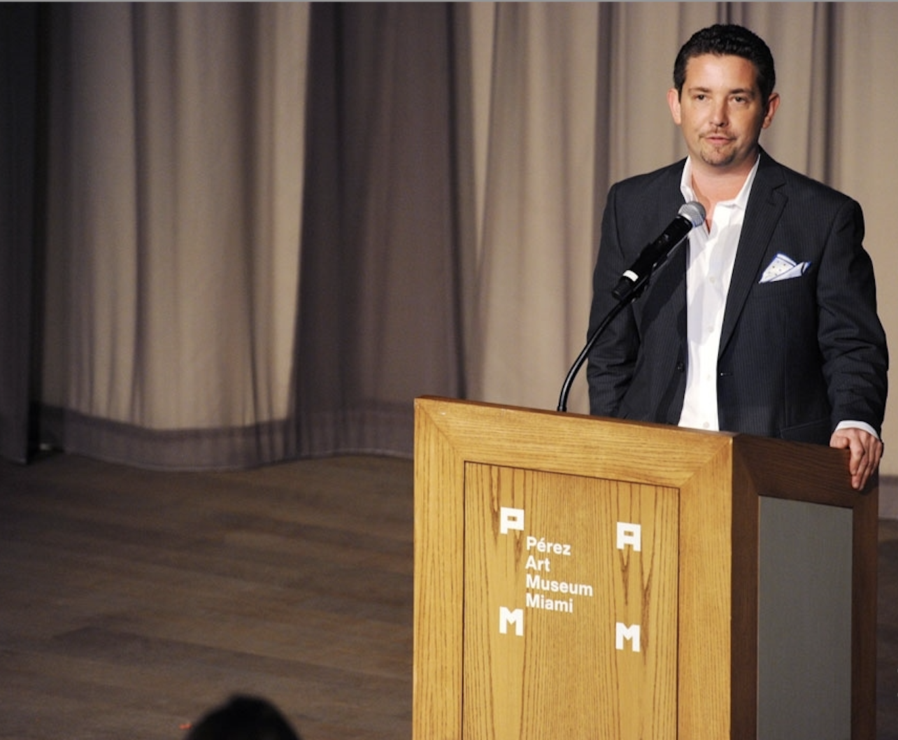 Alfred Spellman speaking at the Pérez Art Museum Miami